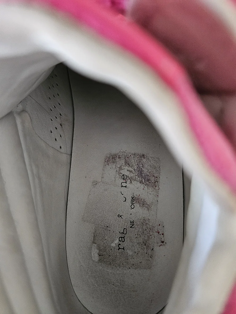 rag & bone Nova Hot Pink Suede High-Top Sneaker